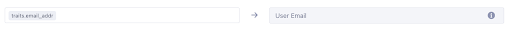 A screenshot user email field configuration